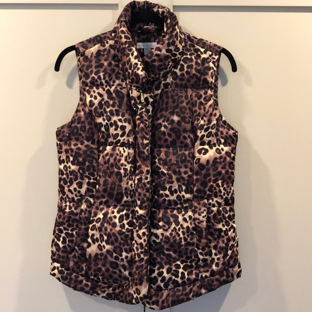 Leopard puffer vest 🐆